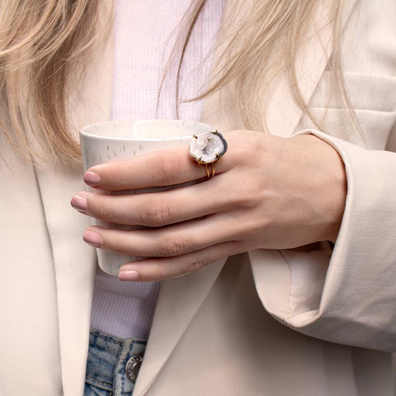 Geode Ring - Natural Goddess