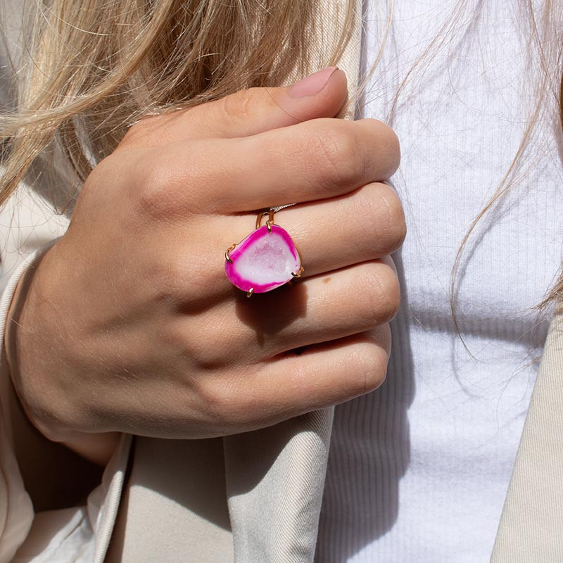 Geode Ring - Pink Lady