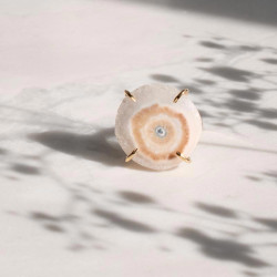 Geode Ring - Peach Eye